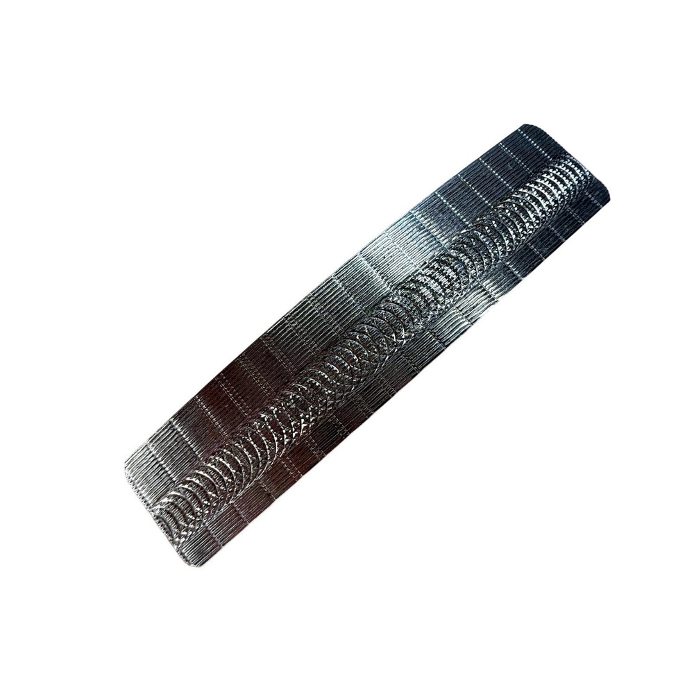 Vintage Silver Tone Pewter Geometric Hair Barrette Minimalist 90s Rectangular